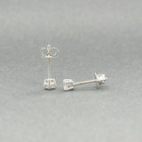 Estate 14K W Gold 0.15ctw H/SI1 Diamond Stud Earrings - Walter Bauman Jewelers