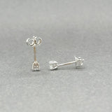 Estate 14K W Gold 0.16ctw G - H/SI2 Diamond Stud Earrings - Walter Bauman Jewelers