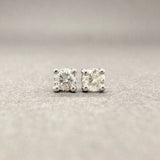 Estate 14K W Gold 0.16ctw G - H/SI2 Diamond Stud Earrings - Walter Bauman Jewelers