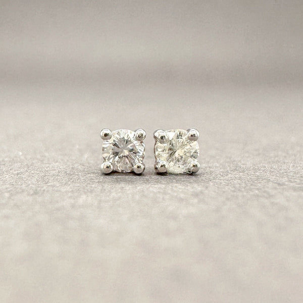 Estate 14K W Gold 0.16ctw G - H/SI2 Diamond Stud Earrings - Walter Bauman Jewelers