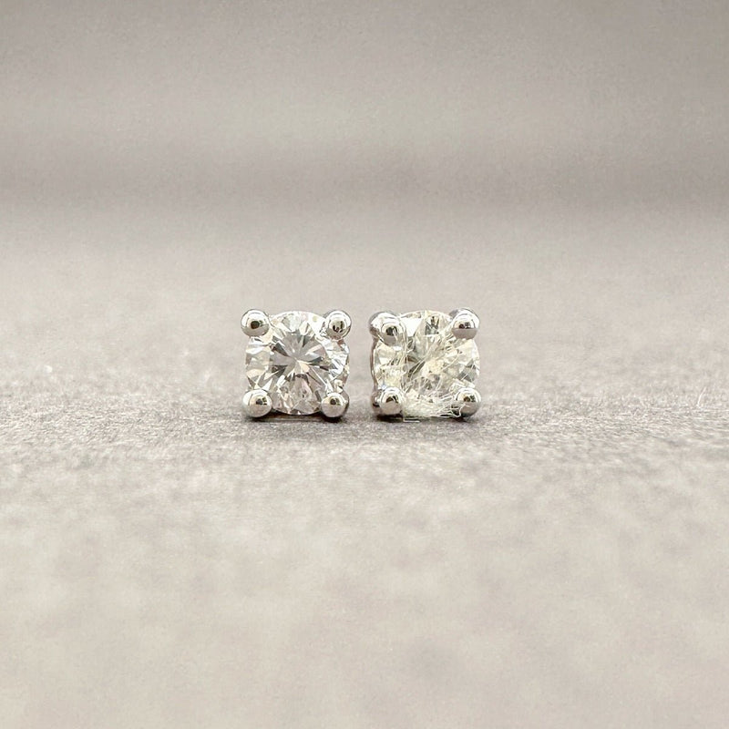 Estate 14K W Gold 0.16ctw G - H/SI2 Diamond Stud Earrings - Walter Bauman Jewelers