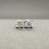 Estate 14K W Gold 0.16ctw H/SI2 - I2 Diamond Stud Earrings - Walter Bauman Jewelers