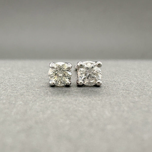 Estate 14K W Gold 0.16ctw H/SI2 - I2 Diamond Stud Earrings - Walter Bauman Jewelers