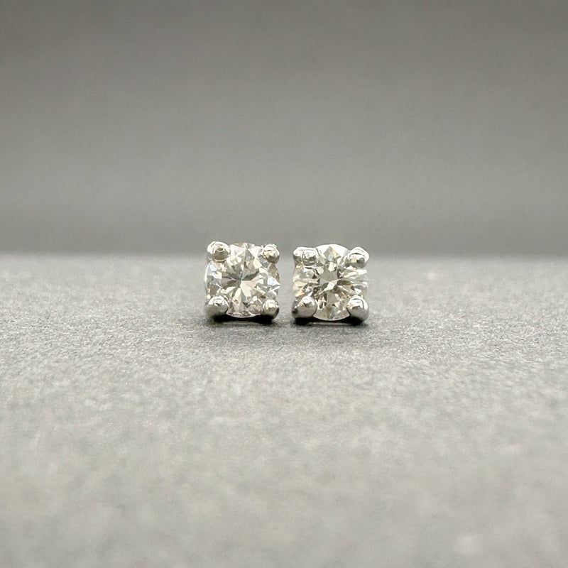 Estate 14K W Gold 0.17ctw G - H/SI1 - 2 Diamond Stud Earrings - Walter Bauman Jewelers