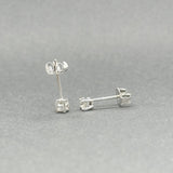 Estate 14K W Gold 0.17ctw G - H/SI1 - 2 Diamond Stud Earrings - Walter Bauman Jewelers