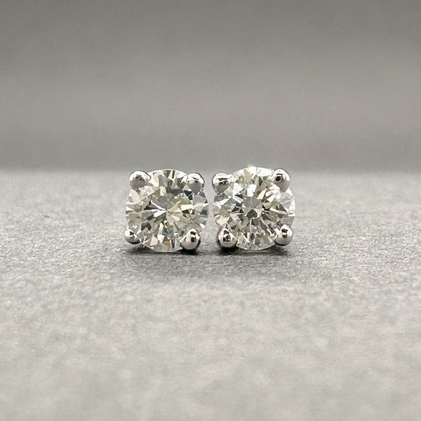 Estate 14K W Gold 0.18ctw G/SI1 - I1 Diamond Stud Earrings - Walter Bauman Jewelers