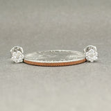 Estate 14K W Gold 0.18ctw I-J/SI2-I1 Diamond Cluster Earrings - Walter Bauman Jewelers