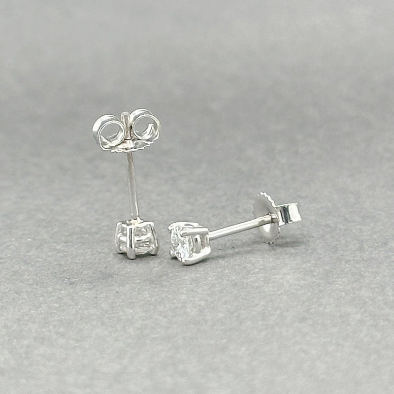 Estate 14K W Gold 0.20ctw G - I/SI2 - I1 Diamond Stud Earrings - Walter Bauman Jewelers