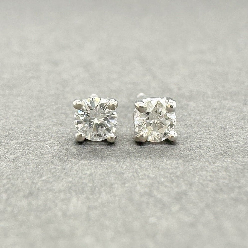 Estate 14K W Gold 0.20ctw G - I/SI2 - I1 Diamond Stud Earrings - Walter Bauman Jewelers