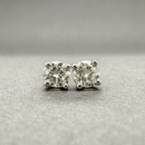 Estate 14K W Gold 0.23ctw G - H/SI1 - 2 Diamond Stud Earrings - Walter Bauman Jewelers