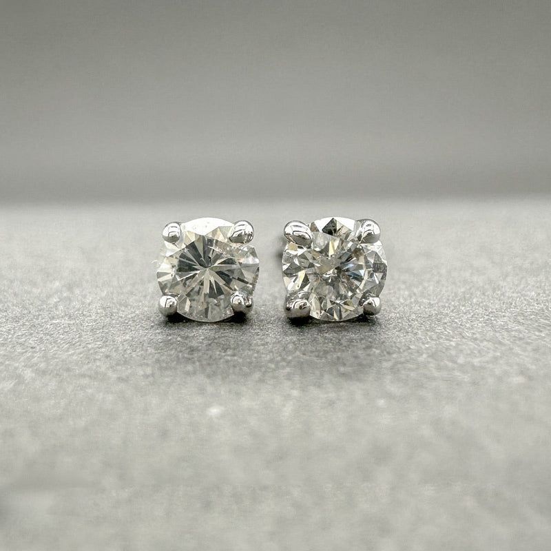 Estate 14K W Gold 0.23ctw G/I1 Diamond Stud Earrings - Walter Bauman Jewelers