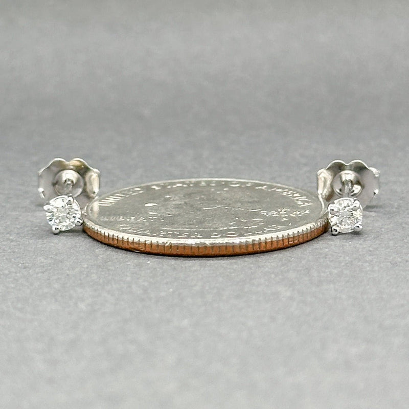 Estate 14K W Gold 0.24ctw G - H/VS1 - 2 Diamond Stud Earrings - Walter Bauman Jewelers