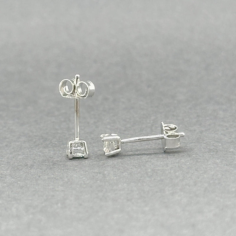 Estate 14K W Gold 0.25ctw G - H/SI1 - I1 Diamond Stud Earrings - Walter Bauman Jewelers