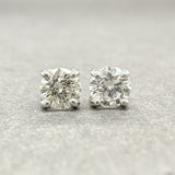 Estate 14K W Gold 0.26ctw I/SI2 Diamond Stud Earrings - Walter Bauman Jewelers