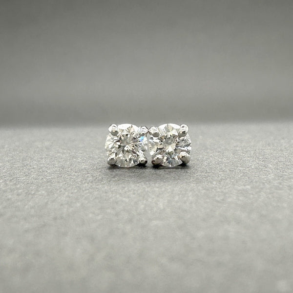 Estate 14K W Gold 0.28ctw F - G/SI2 Diamond Stud Earrings - Walter Bauman Jewelers