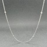 Estate 14K W Gold 0.30ctw G - H/SI1 - 2 Diamonds By The Yard Necklace - Walter Bauman Jewelers