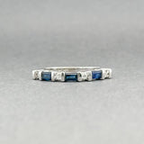 Estate 14K W Gold 0.30ctw Sapphire & 0.07ctw Diamond Ring - Walter Bauman Jewelers