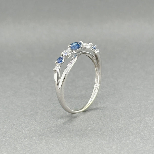 Estate 14K W Gold 0.30ctw Sapphire & 0.11ctw H - I/SI1 - 2 Diamond Ring - Walter Bauman Jewelers