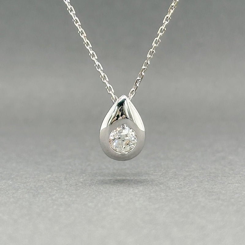 Estate 14K W Gold 0.35ct H - I/SI2 OMC Diamond Pendant - Walter Bauman Jewelers