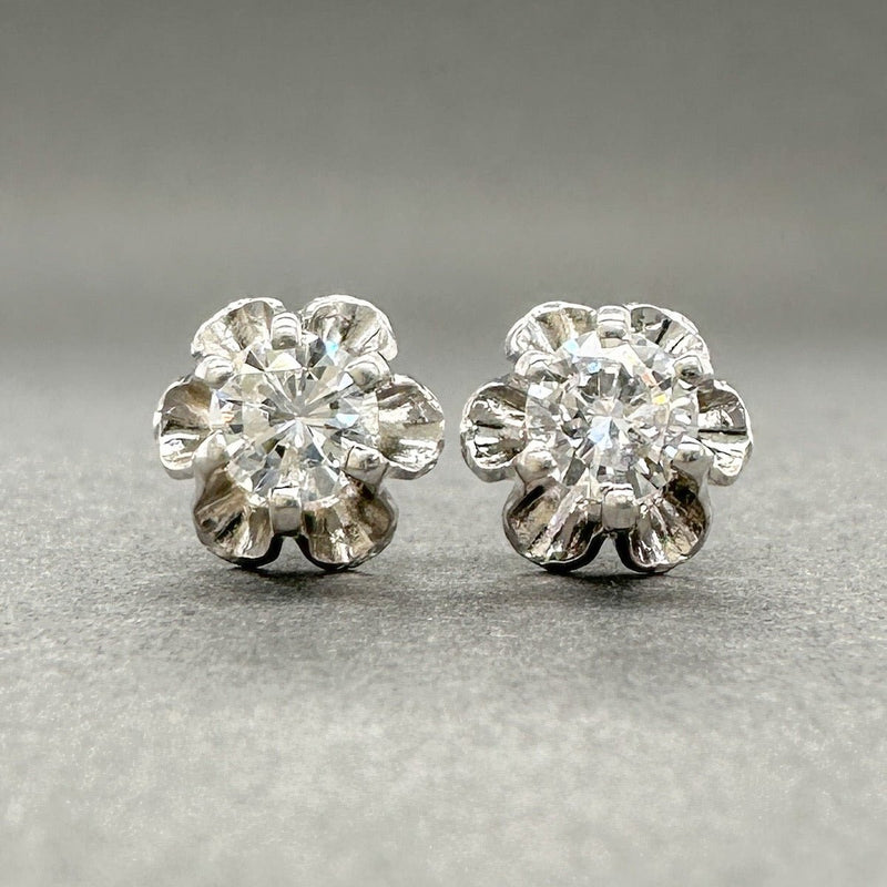 Estate 14K W Gold 0.35ctw G/SI2 - I1 Diamond Stud Earrings - Walter Bauman Jewelers