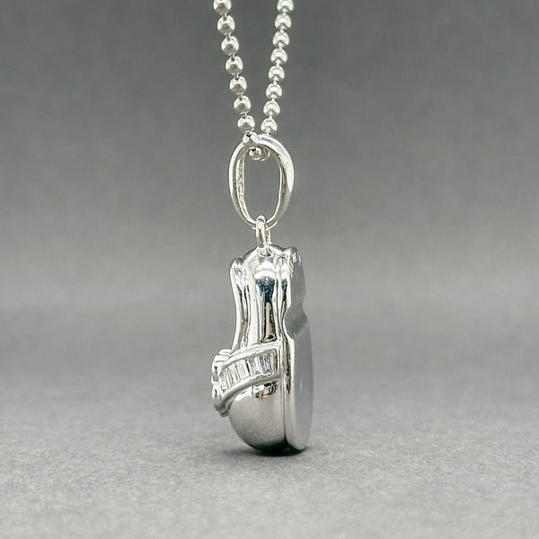 Estate 14K W Gold 0.36ctw G - H/VS2 - SI2 Diamond Shoe Pendant - Walter Bauman Jewelers