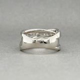 Estate 14K W Gold 0.36ctw H-I/SI1-2 Diamond Crossover Ring - Walter Bauman Jewelers