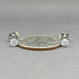 Estate 14K W Gold 0.37ctw G/SI1 Diamond Stud Earrings - Walter Bauman Jewelers