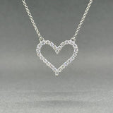 Estate 14K W Gold 0.38ctw G - H/SI2 Diamond Heart Pendant - Walter Bauman Jewelers