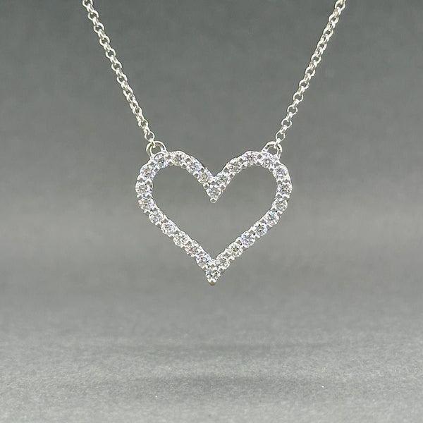 Estate 14K W Gold 0.38ctw G - H/SI2 Diamond Heart Pendant - Walter Bauman Jewelers