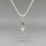 Estate 14K W Gold 0.42ctw H - I/SI1 Diamond Pendant - Walter Bauman Jewelers