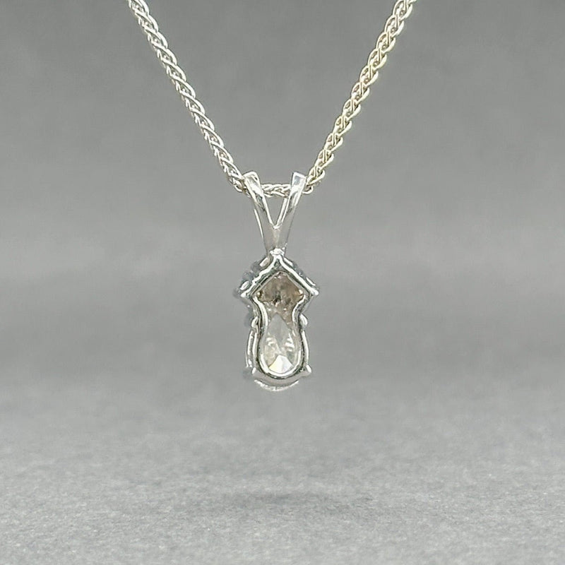 Estate 14K W Gold 0.42ctw H - I/SI1 Diamond Pendant - Walter Bauman Jewelers