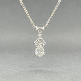 Estate 14K W Gold 0.42ctw H - I/SI1 Diamond Pendant - Walter Bauman Jewelers