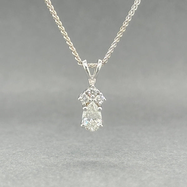 Estate 14K W Gold 0.42ctw H - I/SI1 Diamond Pendant - Walter Bauman Jewelers