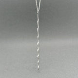 Estate 14K W Gold 0.45ctw H/SI1 - 2 Diamond Y Drop Necklace - Walter Bauman Jewelers