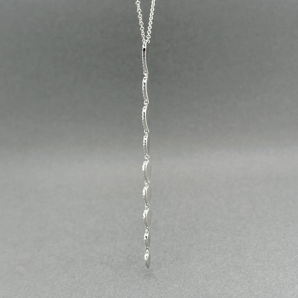 Estate 14K W Gold 0.45ctw H/SI1 - 2 Diamond Y Drop Necklace - Walter Bauman Jewelers