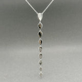 Estate 14K W Gold 0.45ctw H/SI1 - 2 Diamond Y Drop Necklace - Walter Bauman Jewelers