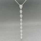 Estate 14K W Gold 0.45ctw H/SI1 - 2 Diamond Y Drop Necklace - Walter Bauman Jewelers