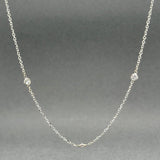 Estate 14K W Gold 0.46ctw H - I/SI1 - 2 Diamonds By The Yard Necklace - Walter Bauman Jewelers