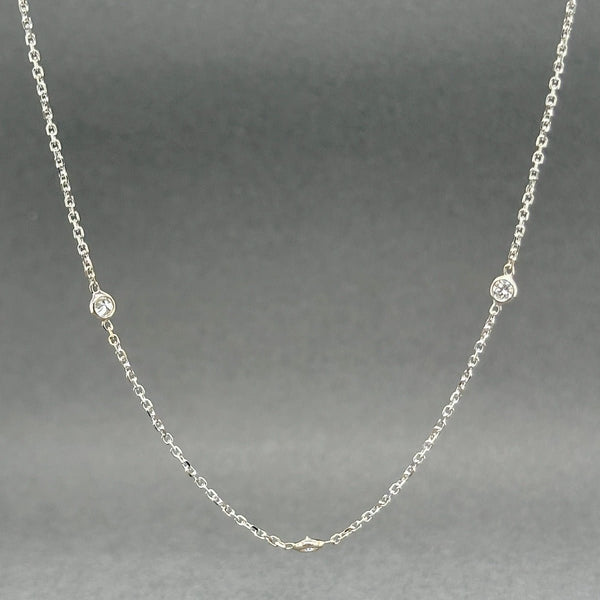 Estate 14K W Gold 0.46ctw H - I/SI1 - 2 Diamonds By The Yard Necklace - Walter Bauman Jewelers