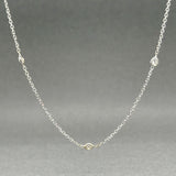 Estate 14K W Gold 0.48ctw H/VS2 - SI1 Diamond By The Yard Necklace - Walter Bauman Jewelers