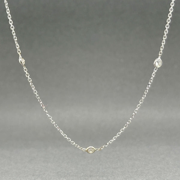 Estate 14K W Gold 0.48ctw H/VS2 - SI1 Diamond By The Yard Necklace - Walter Bauman Jewelers