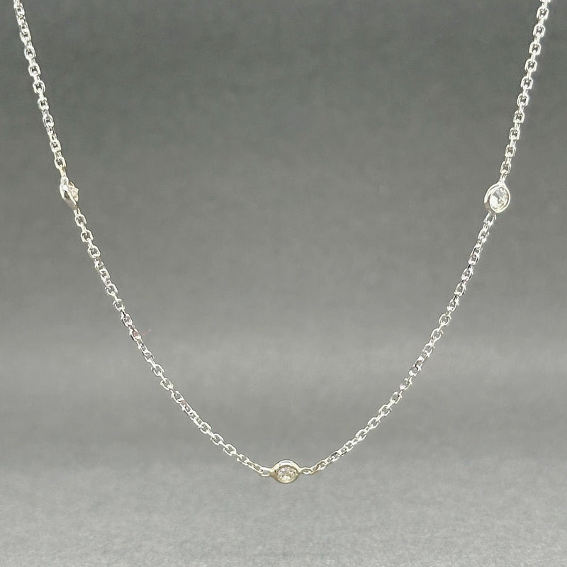 Estate 14K W Gold 0.48ctw H/VS2 - SI1 Diamond By The Yard Necklace - Walter Bauman Jewelers