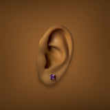 Estate 14K W Gold 0.50ctw Amethyst Stud Earrings - Walter Bauman Jewelers