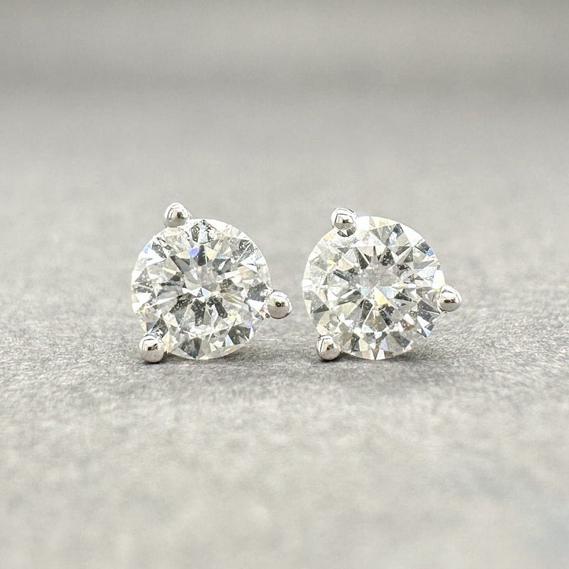 Estate 14K W Gold 0.56ctw F - G/SI2 - I1 Diamond Stud Earrings - Walter Bauman Jewelers