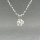 Estate 14K W Gold 0.57ct I/SI1 Diamond Pendant - Walter Bauman Jewelers