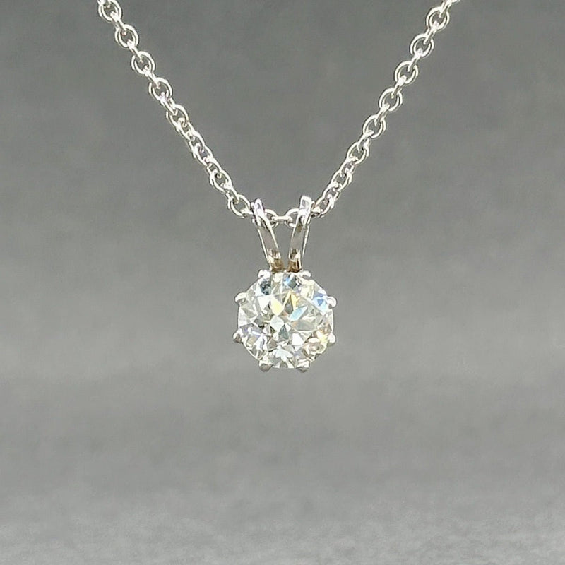 Estate 14K W Gold 0.57ct I/SI1 Diamond Pendant - Walter Bauman Jewelers