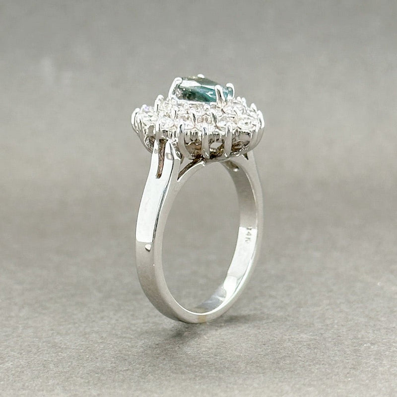 Estate 14K W Gold 0.58ct Lab Alexandrite & 0.60ctw H-I/SI2 Diamond Ring - Walter Bauman Jewelers