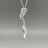 Estate 14K W Gold 0.58ctw Multigem & 0.25ctw G - H/VS2 - SI1 Diamond Snake Pendant - Walter Bauman Jewelers