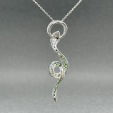 Estate 14K W Gold 0.58ctw Multigem & 0.25ctw G - H/VS2 - SI1 Diamond Snake Pendant - Walter Bauman Jewelers