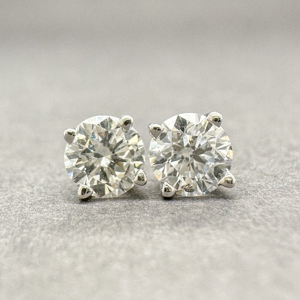 Estate 14K W Gold 0.60ctw H - I/SI2 Diamond Stud Earrings - Walter Bauman Jewelers